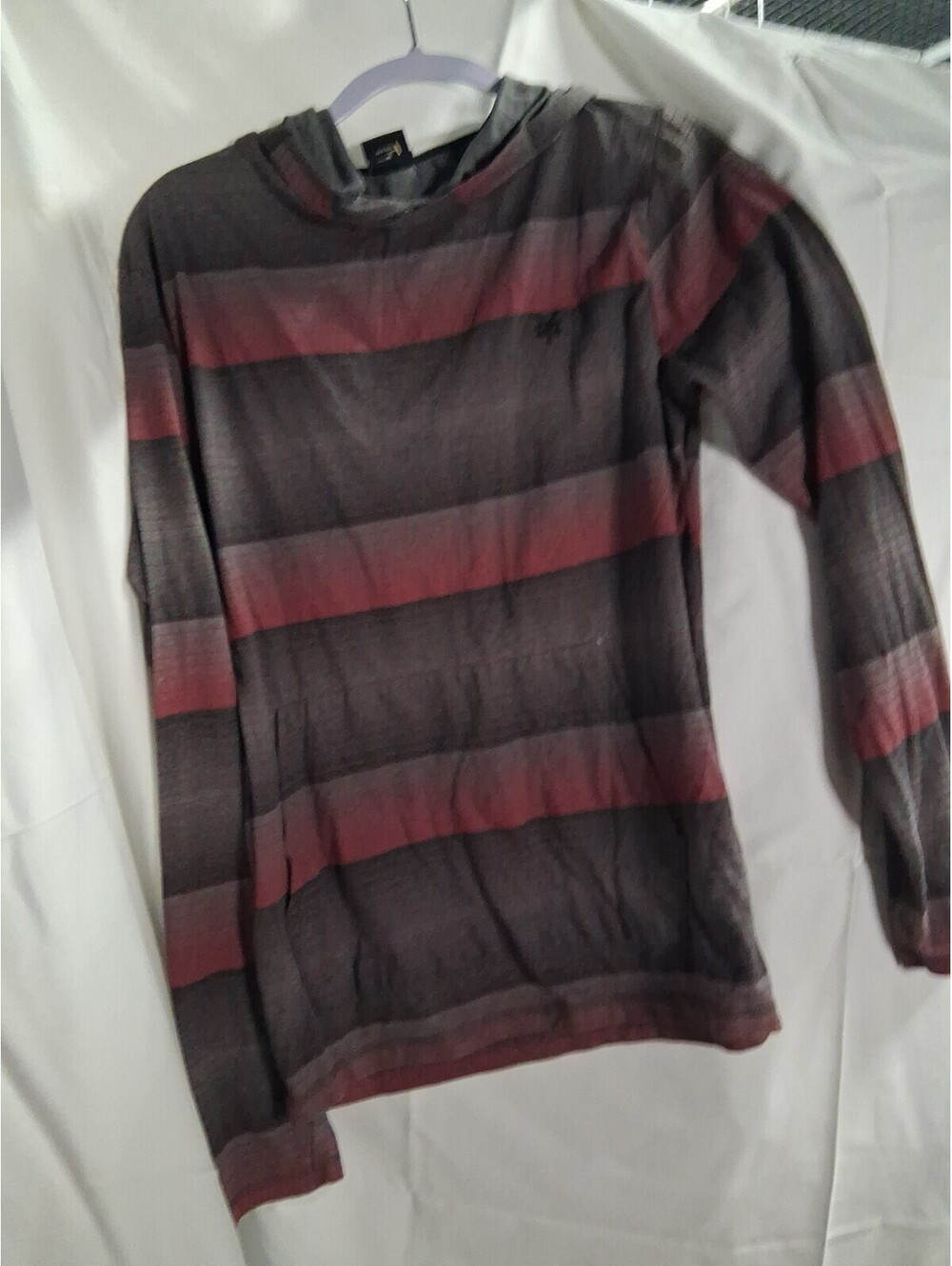 Zoo York Hoodie Men Medium Striped Pullover Sweatshirt Skater Lightweight Y2K M2